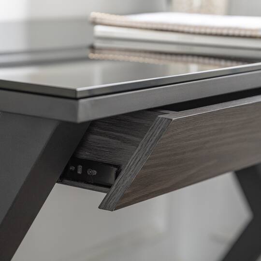 Walker Edison 48" Black Modern Wood Computer Desk